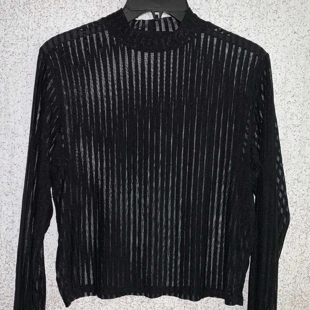 Black Sheer Crop Top